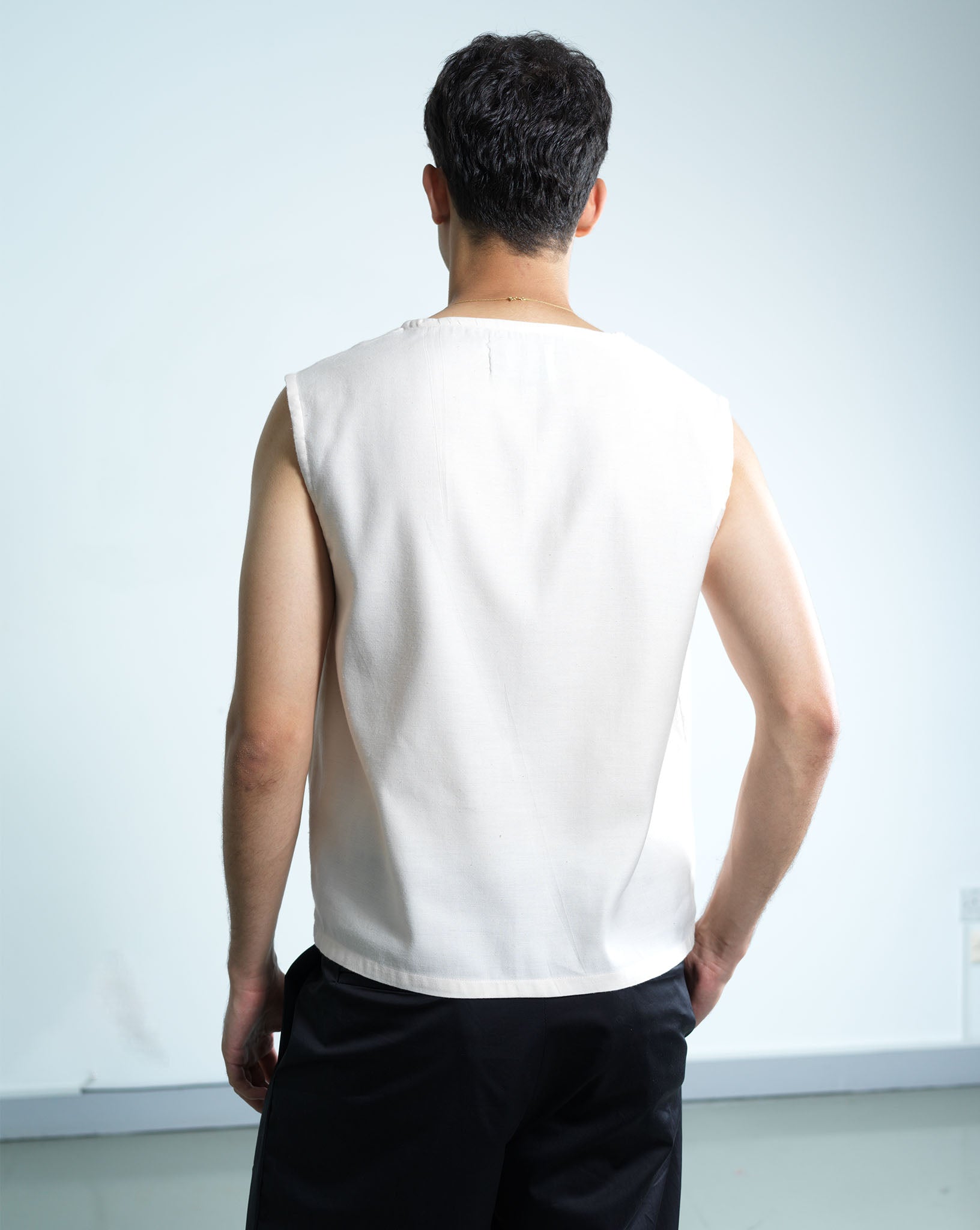 Inkblot Print Top Vest